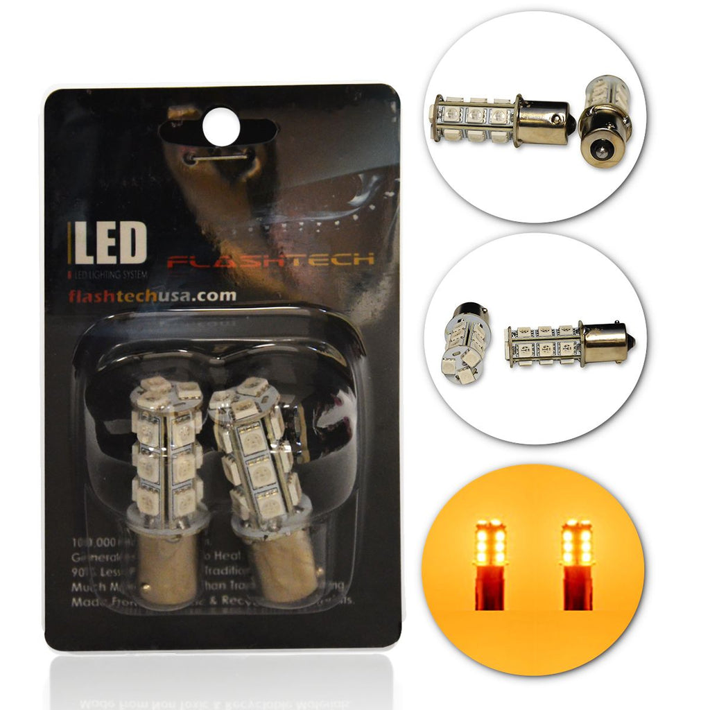 LED Exterior SMD Bulbs - 18 LED - Amber - 1156