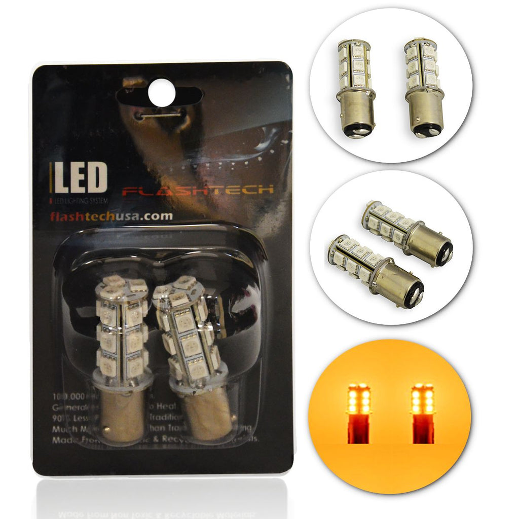 LED Exterior SMD Bulbs - 18 LED - Amber - 1157