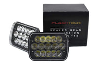 7" x 6" 45 watt LED Headlights Black Housing