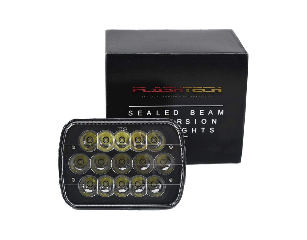 7" x 6" 45 watt LED Headlights Black Housing