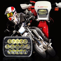 7" x 6" 45 watt LED Headlights Black Housing