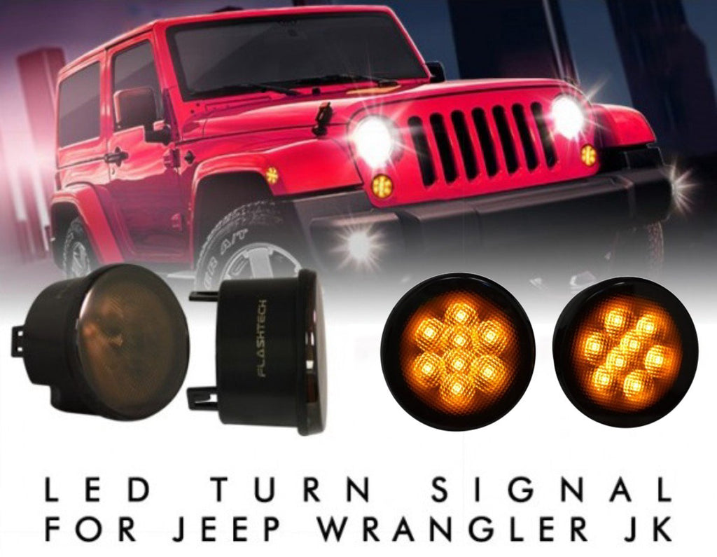Jeep JK Smoked Lens LED Turn Signal Assembly