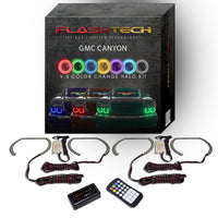 GMC Canyon V.3 Fusion Color Change LED Halo Headlight Kit 2004-2012