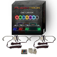 GMC Canyon V.3 Fusion Color Change LED Halo Headlight Kit 2004-2012
