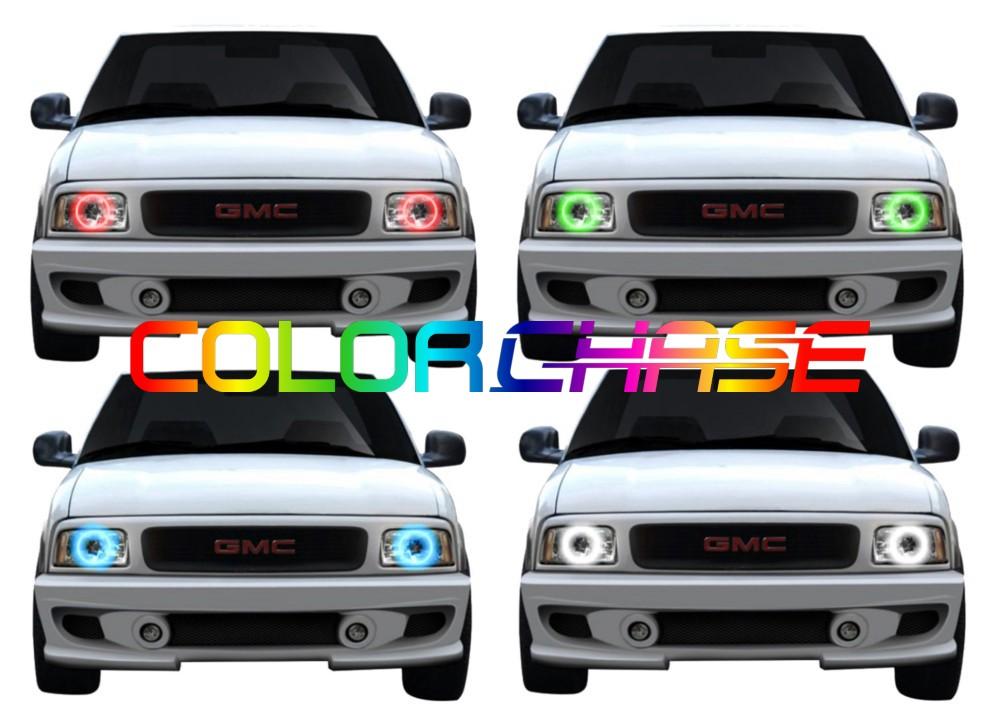 GMC Sonoma ColorChase LED Halo Headlight Kit 1994-1997