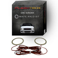 GMC Sonoma White LED Halo Headlight Kit 1994-1997
