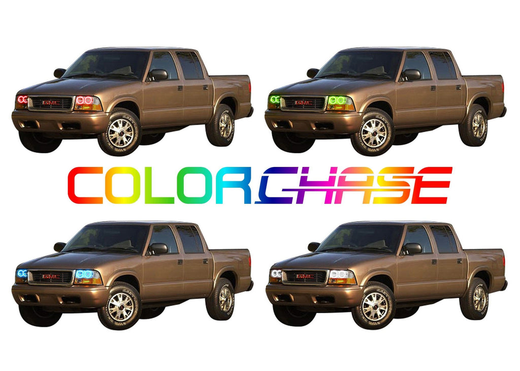 GMC Sonoma ColorChase LED Halo Headlight Kit 1998-2004