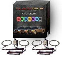 GMC Sonoma V.3 Fusion Color Change LED Halo Headlight Kit 1998-2004
