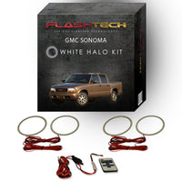 GMC Sonoma White LED Halo Headlight Kit 1998-2004
