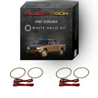 GMC Sonoma White LED Halo Headlight Kit 1998-2004