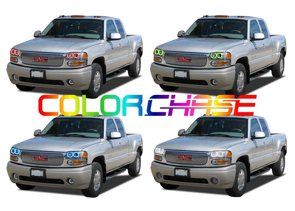 GMC Sierra Denali ColorChase LED Halo Headlight Kit 2001-2006