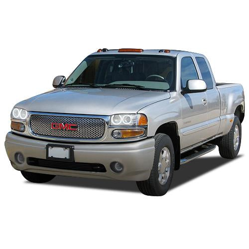 GMC Sierra Denali White LED Halo Headlight Kit 2001-2006
