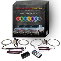 GMC Sierra Denali V.3 Fusion Color Change LED Halo Headlight Kit 2001-2006