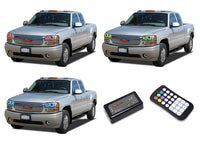 GMC Sierra Denali V.3 Fusion Color Change LED Halo Headlight Kit 2001-2006