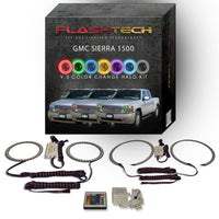 GMC Sierra Denali V.3 Fusion Color Change LED Halo Headlight Kit 2001-2006