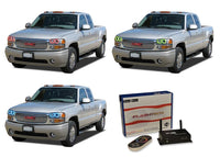 GMC Sierra Denali V.3 Fusion Color Change LED Halo Headlight Kit 2001-2006
