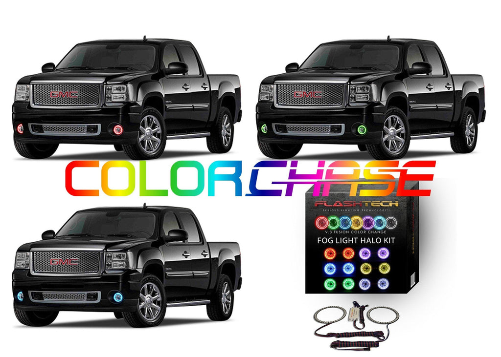GMC Sierra ColorChase LED Halo Fog Light Kit 2007-2013