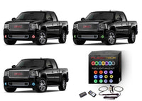 GMC Sierra V.3 Fusion Color Change LED Halo Fog Light Kit 2007-2013