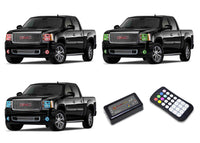 GMC Sierra V.3 Fusion Color Change Headlight & LED Halo Fog Light Kit 2007-2013