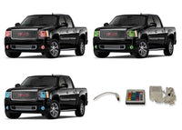 GMC Sierra V.3 Fusion Color Change Headlight & LED Halo Fog Light Kit 2007-2013