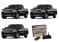 GMC Sierra V.3 Fusion Color Change Headlight & LED Halo Fog Light Kit 2007-2013