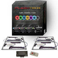 GMC Sierra V.3 Fusion Color Change LED Halo Headlight Kit 2007-2013
