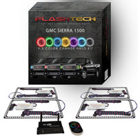 GMC Sierra V.3 Fusion Color Change LED Halo Headlight Kit 2007-2013
