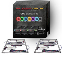 GMC Sierra V.3 Fusion Color Change LED Halo Headlight Kit 2007-2013