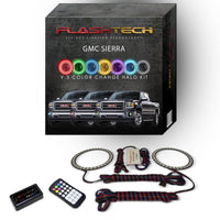 GMC Sierra V.3 Fusion Color Change External Waterproof LED Halo Fog Light Kit 2014-2016