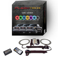 GMC Sierra V.3 Fusion Color Change External Waterproof LED Halo Fog Light Kit 2014-2016