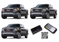 GMC Sierra V.3 Fusion Color Change LED Halo Headlight Kit 2014-2015