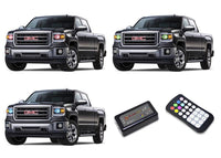 GMC Sierra V.3 Fusion Color Change LED Halo Headlight Kit 2014-2015