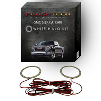 GMC Sierra White LED Halo Fog Light Kit 2014-2016