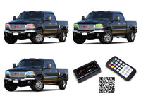 GMC Sierra V.3 Fusion Color Change LED Halo Headlight Kit 1999-2006