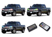 GMC Sierra V.3 Fusion Color Change LED Halo Headlight Kit 1999-2006