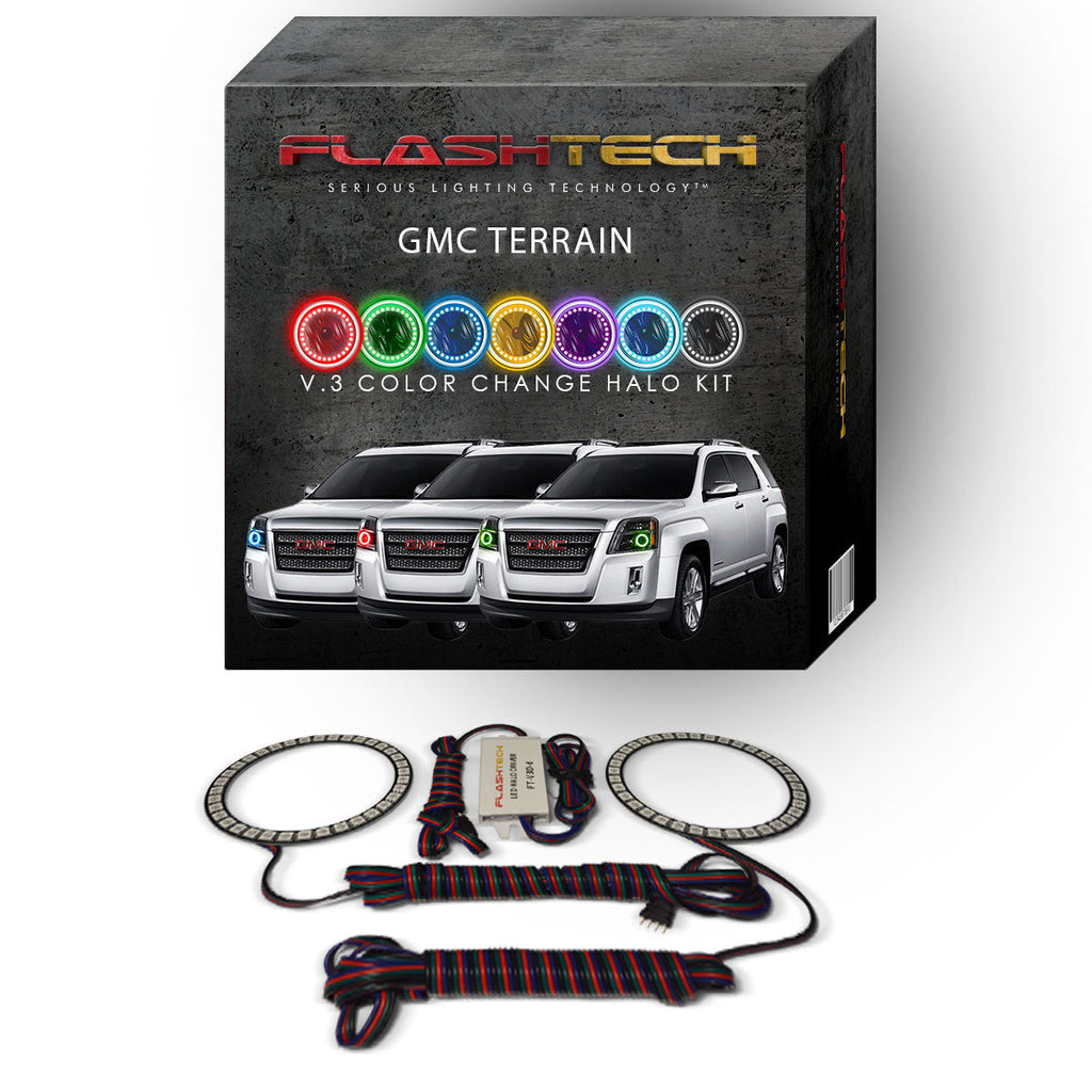 GMC Terrain V.3 Fusion Color Change LED Halo Headlight Kit 2010-2016