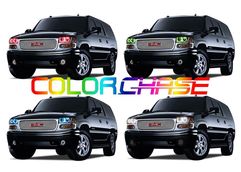 GMC Yukon Denali ColorChase LED Halo Headlight Kit 2001-2006