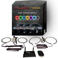 GMC Yukon Denali V.3 Fusion Color Change LED Halo Headlight Kit 2001-2006