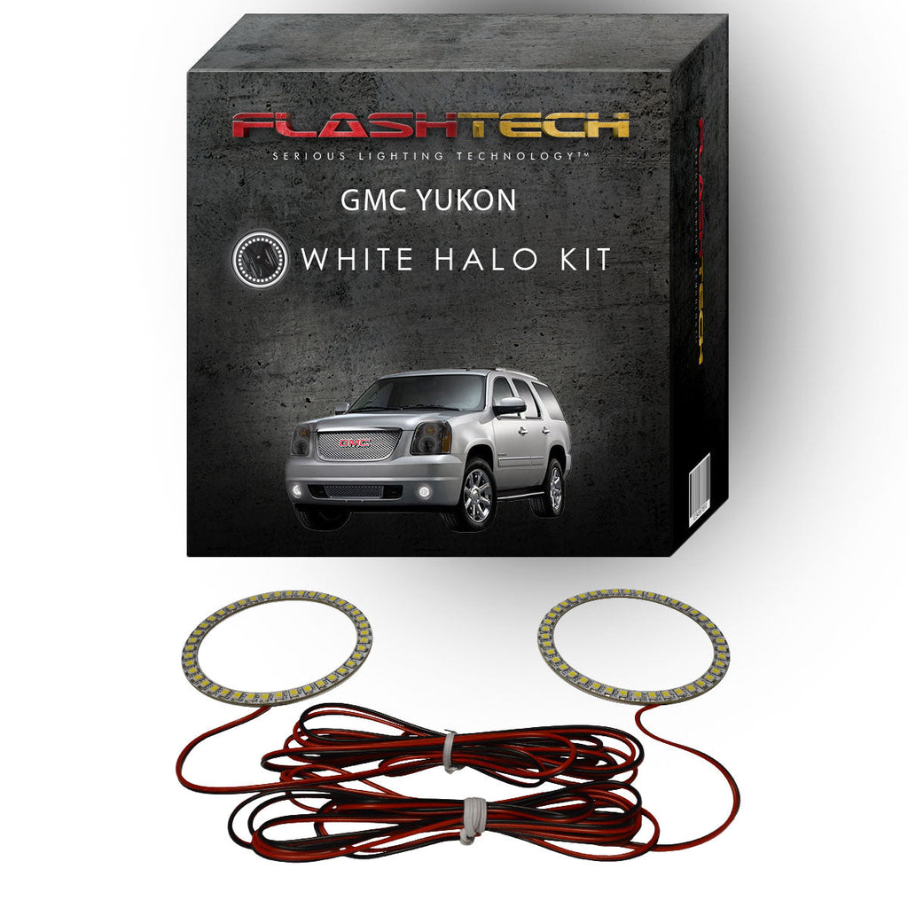 GMC Yukon White LED Halo Fog Light Kit 2007-2013