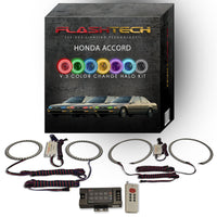 Honda Accord V.3 Fusion Color Change LED Halo Headlight Kit 1990-1993