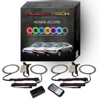 Honda Accord V.3 Fusion Color Change LED Halo Headlight Kit 1994-1997