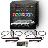 Honda Accord V.3 Fusion Color Change LED Halo Headlight Kit 1994-1997