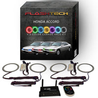 Honda Accord V.3 Fusion Color Change LED Halo Headlight Kit 1994-1997