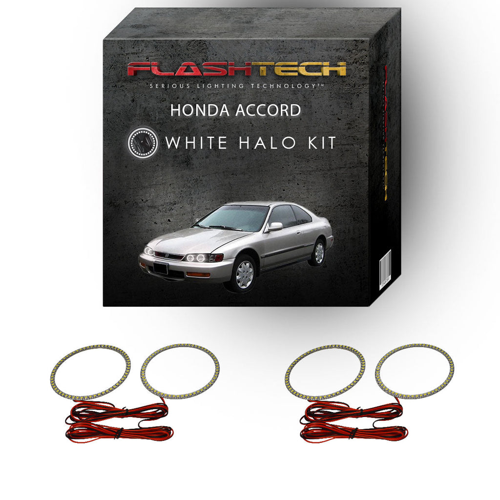 Honda Accord White LED Halo Headlight Kit 1994-1997