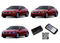 Honda Accord Coupe V.3 Fusion Color Change LED Halo Headlight Kit 2008-2010