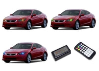 Honda Accord Coupe V.3 Fusion Color Change LED Halo Headlight Kit 2008-2010