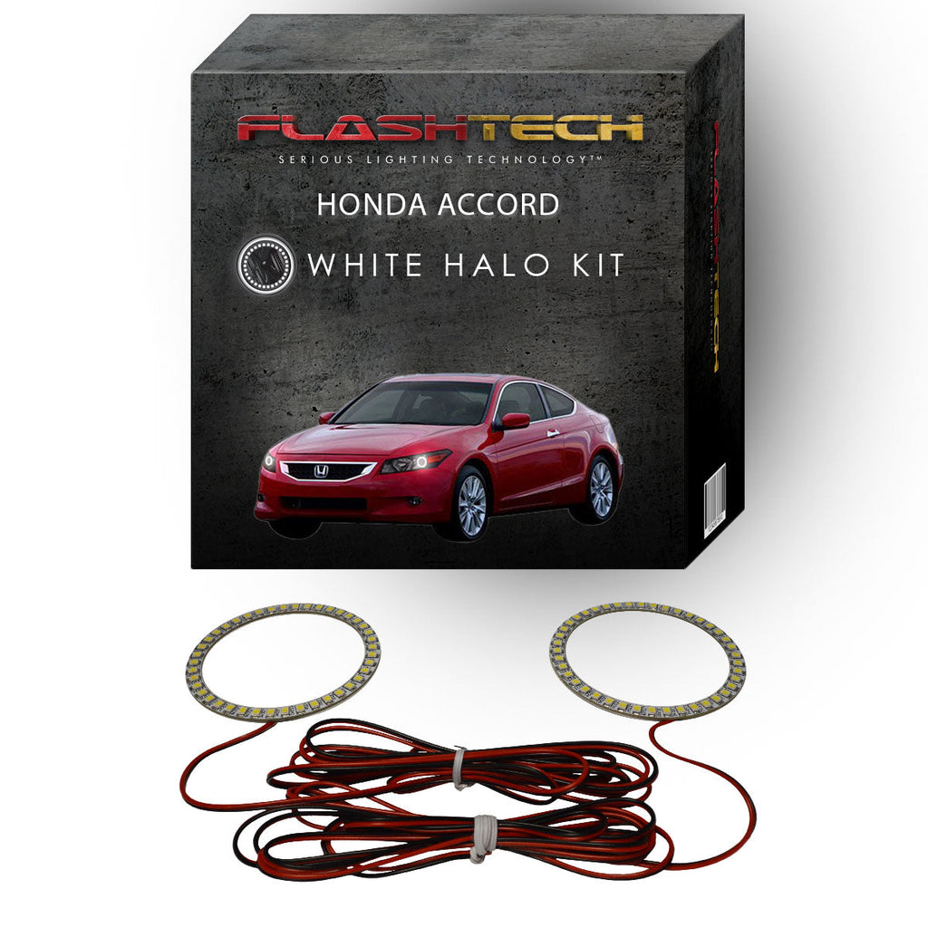 Honda Accord Coupe White LED Halo Headlight Kit 2008-2010