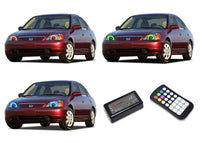 Honda Civic V.3 Fusion Color Change LED Halo Headlight Kit 2001-2003