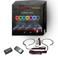 Honda Civic V.3 Fusion Color Change LED Halo Headlight Kit 2001-2003