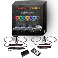 Honda Civic V.3 Fusion Color Change LED Halo Headlight Kit 2004-2005